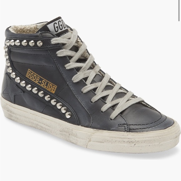 Golden Goose Black High-Top studded sneakers Size 40 (9.5-10)